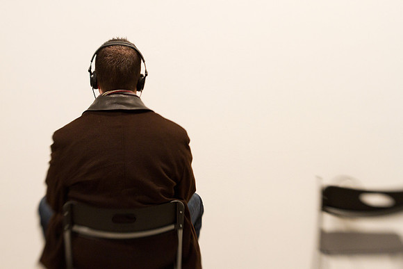 Man wearing headphones