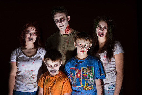 Zombie family portrait